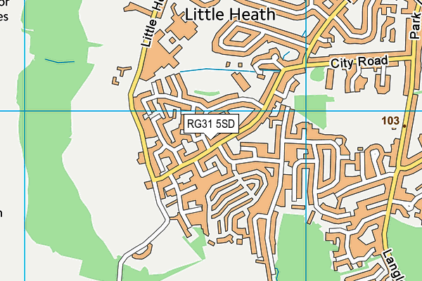 RG31 5SD map - OS VectorMap District (Ordnance Survey)