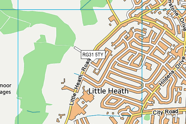 Little Heath School map (RG31 5TY) - OS VectorMap District (Ordnance Survey)