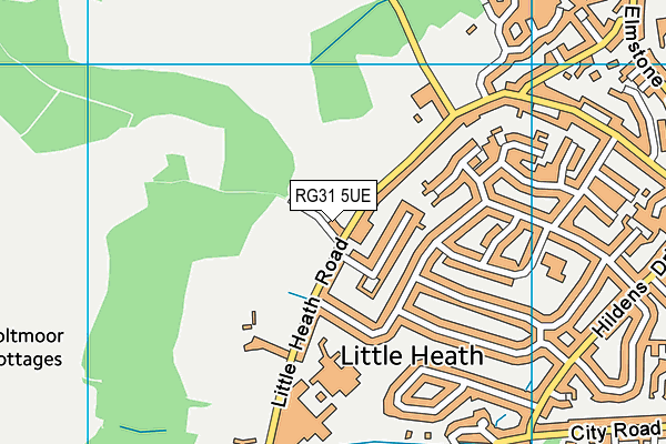 RG31 5UE map - OS VectorMap District (Ordnance Survey)