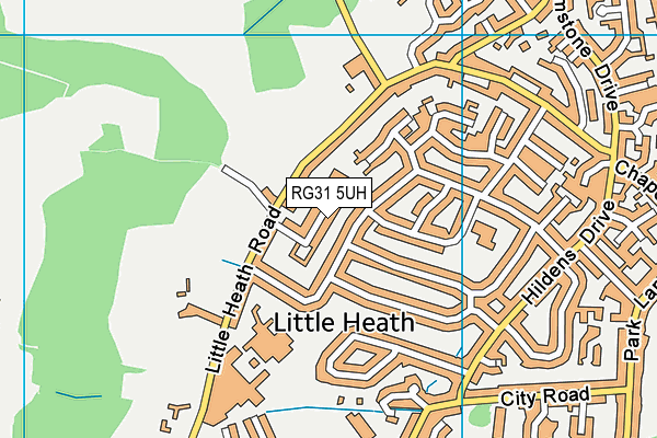 RG31 5UH map - OS VectorMap District (Ordnance Survey)