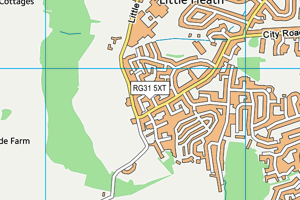 RG31 5XT map - OS VectorMap District (Ordnance Survey)