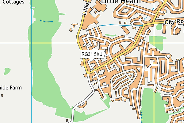 RG31 5XU map - OS VectorMap District (Ordnance Survey)