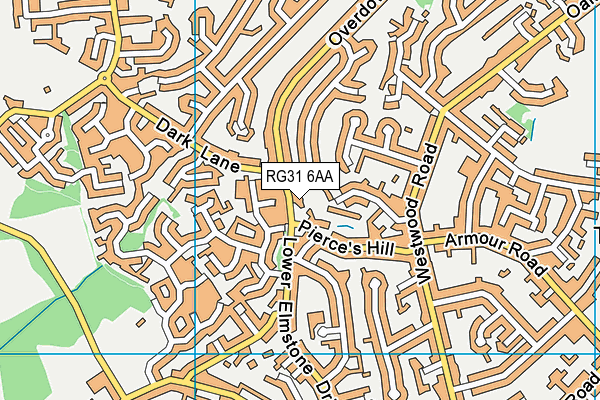 RG31 6AA map - OS VectorMap District (Ordnance Survey)