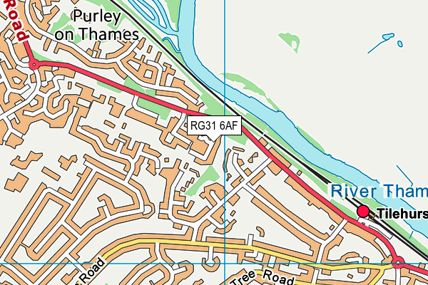 RG31 6AF map - OS VectorMap District (Ordnance Survey)