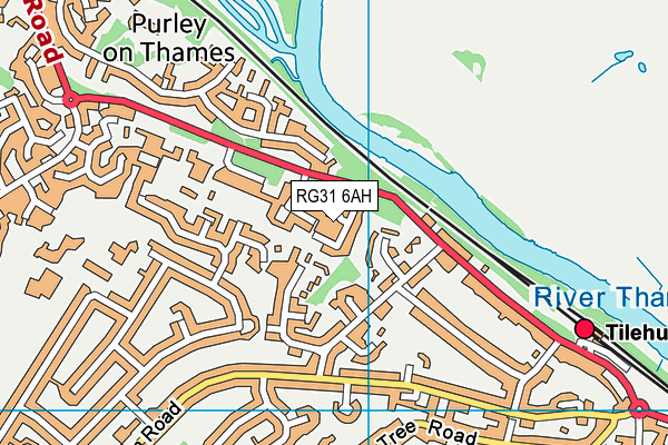 RG31 6AH map - OS VectorMap District (Ordnance Survey)