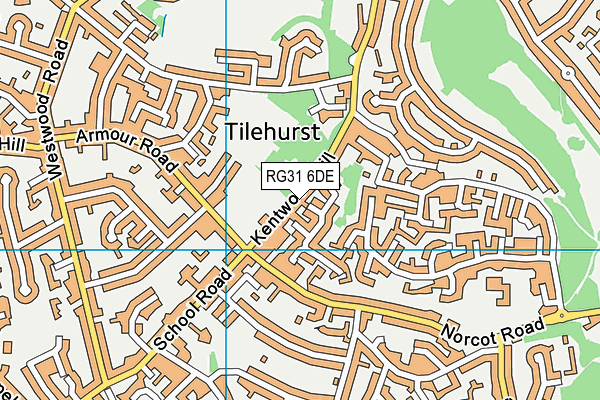 RG31 6DE map - OS VectorMap District (Ordnance Survey)