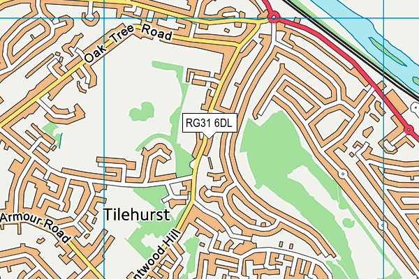 RG31 6DL map - OS VectorMap District (Ordnance Survey)