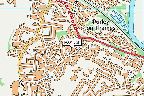 RG31 6GF map - OS VectorMap District (Ordnance Survey)