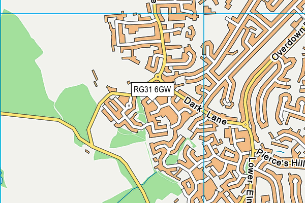 RG31 6GW map - OS VectorMap District (Ordnance Survey)