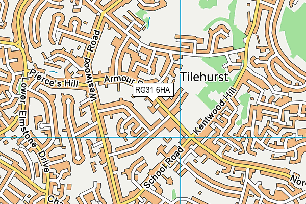 RG31 6HA map - OS VectorMap District (Ordnance Survey)