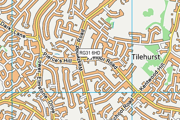 RG31 6HD map - OS VectorMap District (Ordnance Survey)