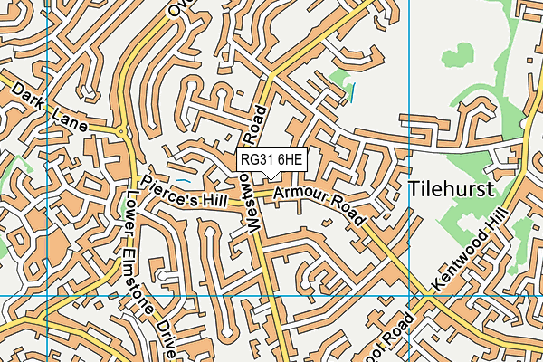 RG31 6HE map - OS VectorMap District (Ordnance Survey)