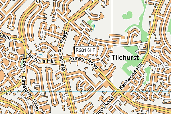 RG31 6HF map - OS VectorMap District (Ordnance Survey)