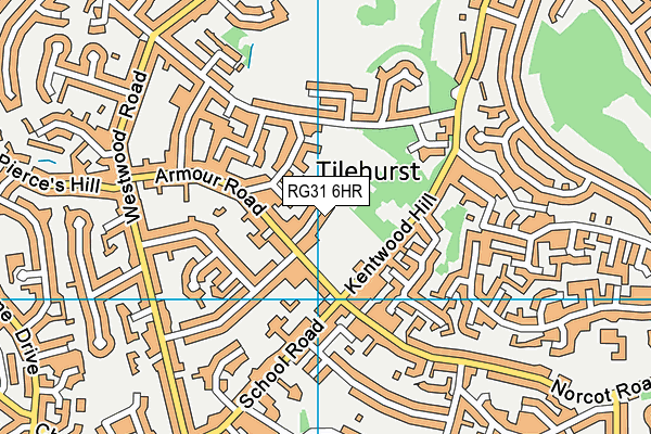 Victoria Recreation Ground (Tilehurst) map (RG31 6HR) - OS VectorMap District (Ordnance Survey)
