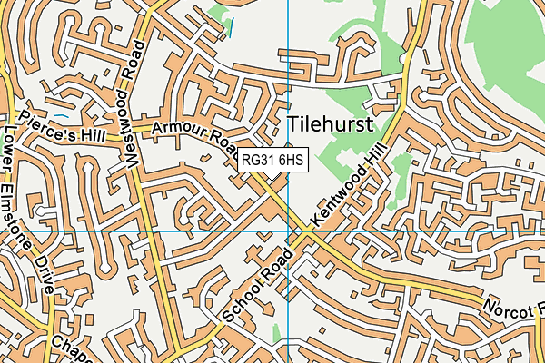 RG31 6HS map - OS VectorMap District (Ordnance Survey)