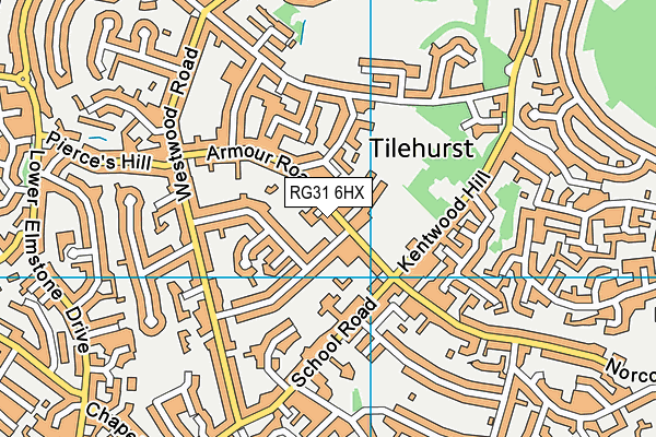 RG31 6HX map - OS VectorMap District (Ordnance Survey)
