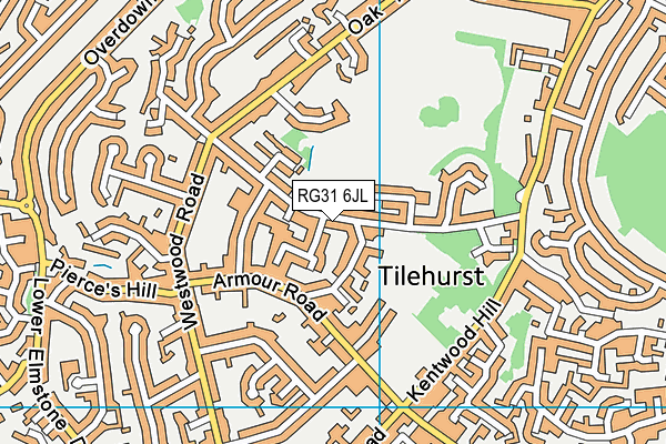 RG31 6JL map - OS VectorMap District (Ordnance Survey)