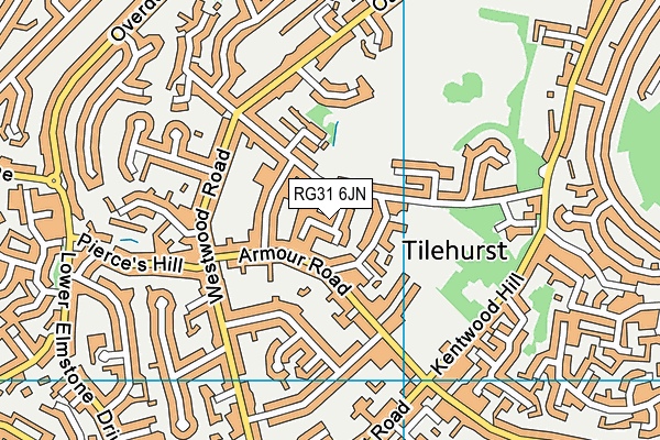 RG31 6JN map - OS VectorMap District (Ordnance Survey)
