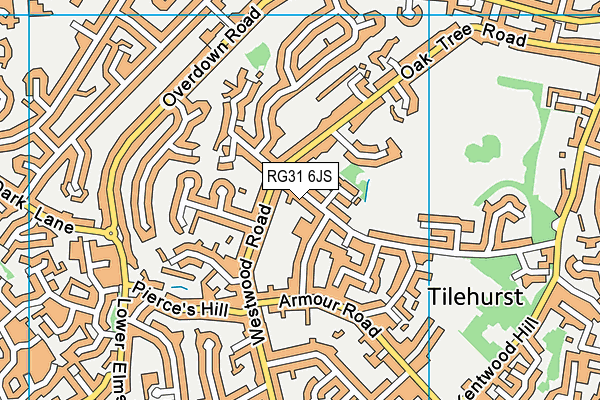 RG31 6JS map - OS VectorMap District (Ordnance Survey)