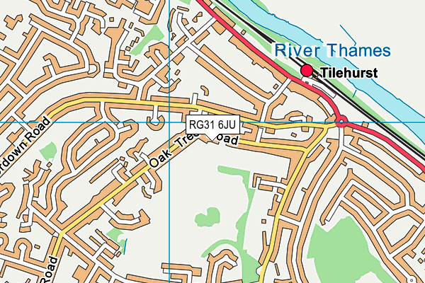 RG31 6JU map - OS VectorMap District (Ordnance Survey)