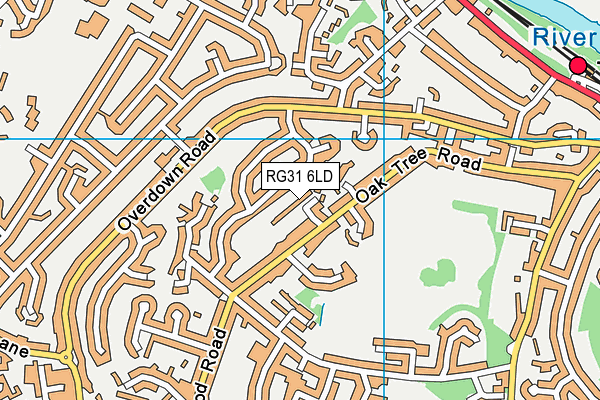 RG31 6LD map - OS VectorMap District (Ordnance Survey)