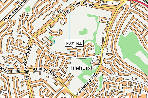 RG31 6LE map - OS VectorMap District (Ordnance Survey)