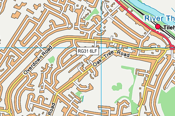 RG31 6LF map - OS VectorMap District (Ordnance Survey)