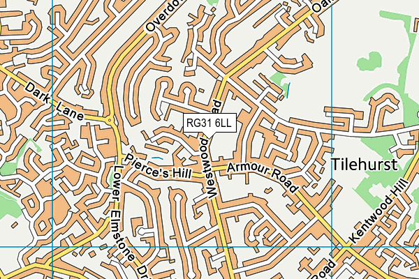 RG31 6LL map - OS VectorMap District (Ordnance Survey)