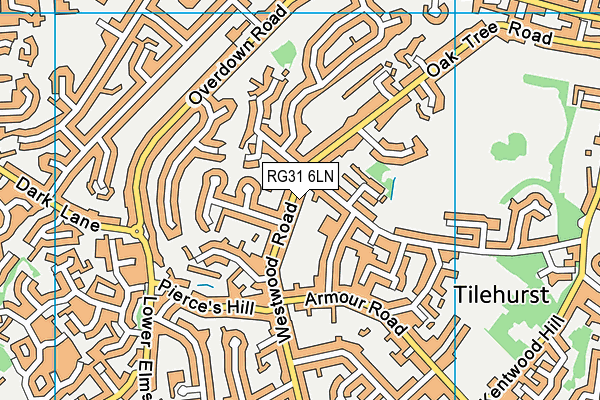 RG31 6LN map - OS VectorMap District (Ordnance Survey)