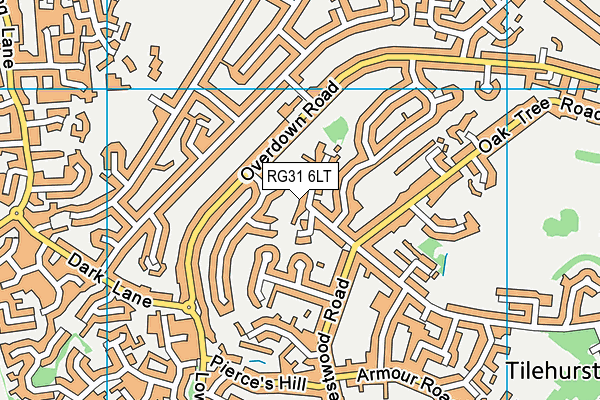 RG31 6LT map - OS VectorMap District (Ordnance Survey)
