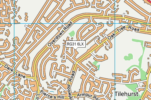 RG31 6LX map - OS VectorMap District (Ordnance Survey)