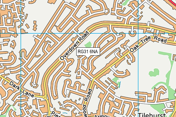 RG31 6NA map - OS VectorMap District (Ordnance Survey)