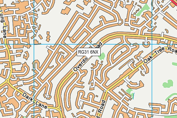 RG31 6NX map - OS VectorMap District (Ordnance Survey)