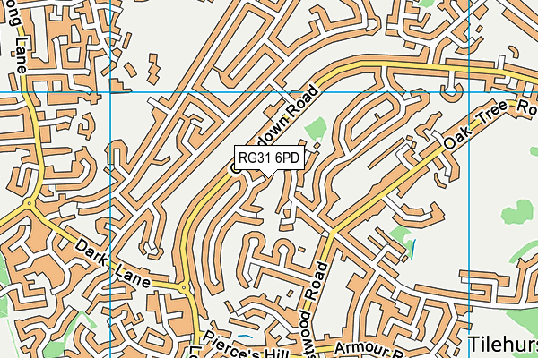 RG31 6PD map - OS VectorMap District (Ordnance Survey)