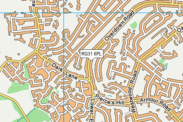 RG31 6PL map - OS VectorMap District (Ordnance Survey)