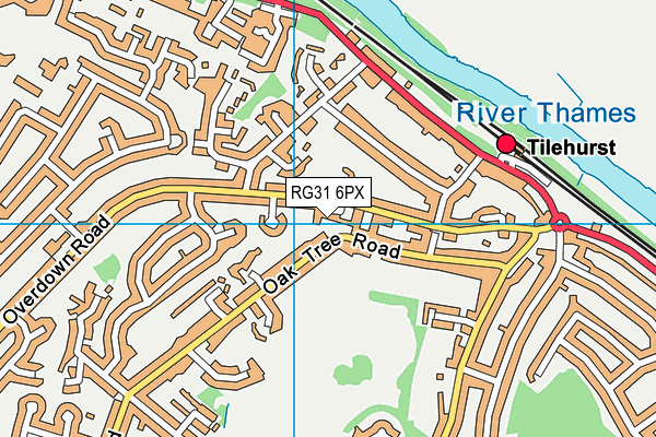 RG31 6PX map - OS VectorMap District (Ordnance Survey)