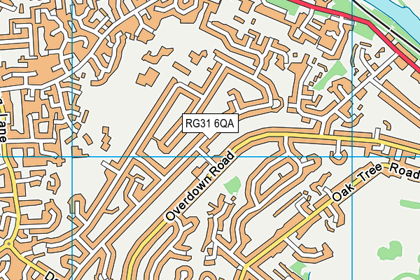 RG31 6QA map - OS VectorMap District (Ordnance Survey)