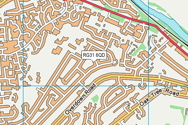 RG31 6QD map - OS VectorMap District (Ordnance Survey)