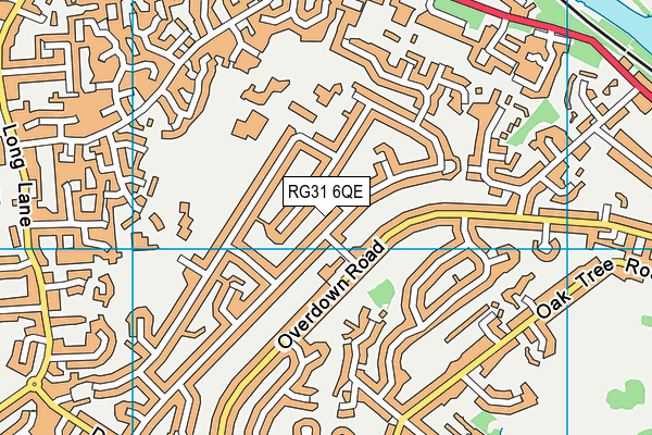 RG31 6QE map - OS VectorMap District (Ordnance Survey)