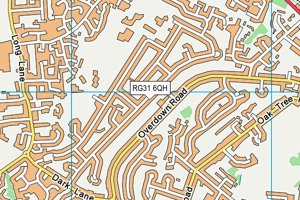 RG31 6QH map - OS VectorMap District (Ordnance Survey)