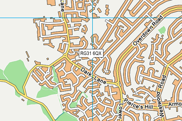 RG31 6QX map - OS VectorMap District (Ordnance Survey)