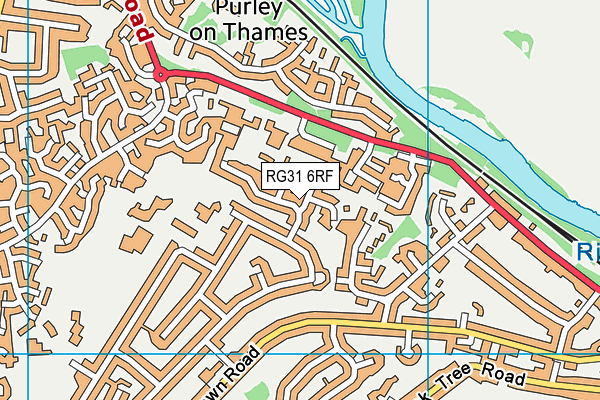 RG31 6RF map - OS VectorMap District (Ordnance Survey)