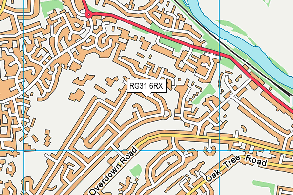 RG31 6RX map - OS VectorMap District (Ordnance Survey)