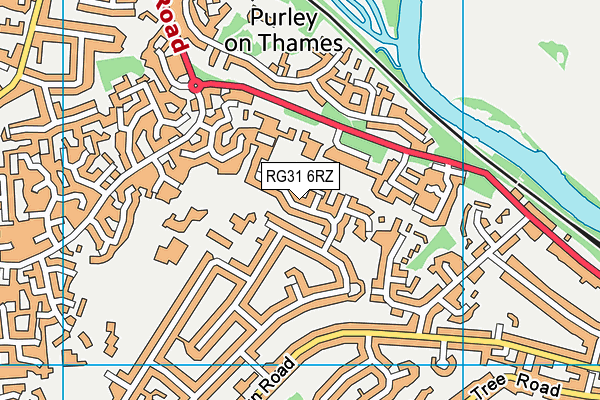 RG31 6RZ map - OS VectorMap District (Ordnance Survey)