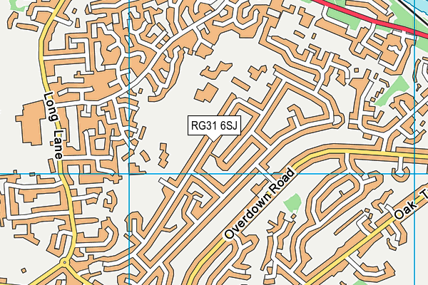 RG31 6SJ map - OS VectorMap District (Ordnance Survey)