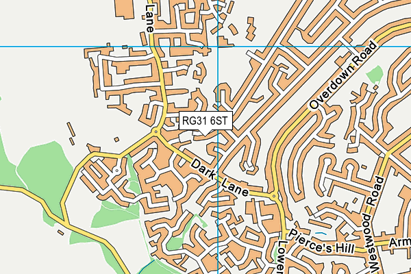 RG31 6ST map - OS VectorMap District (Ordnance Survey)