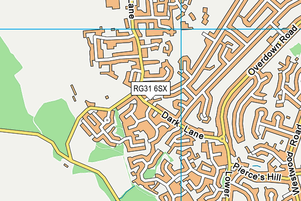 RG31 6SX map - OS VectorMap District (Ordnance Survey)