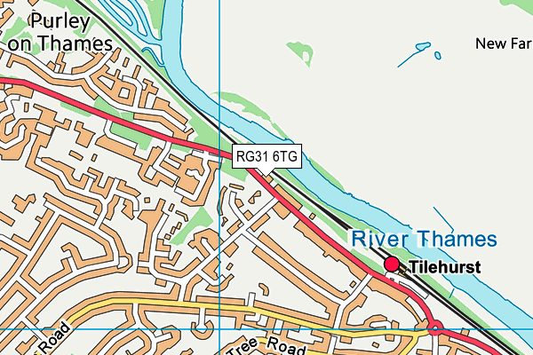 RG31 6TG map - OS VectorMap District (Ordnance Survey)