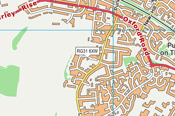 RG31 6XW map - OS VectorMap District (Ordnance Survey)