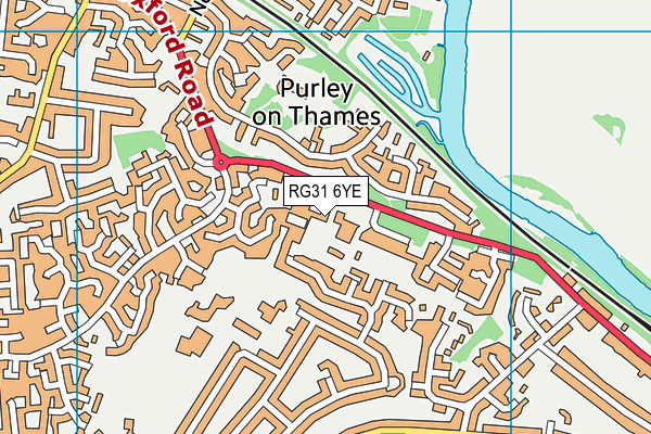 RG31 6YE map - OS VectorMap District (Ordnance Survey)